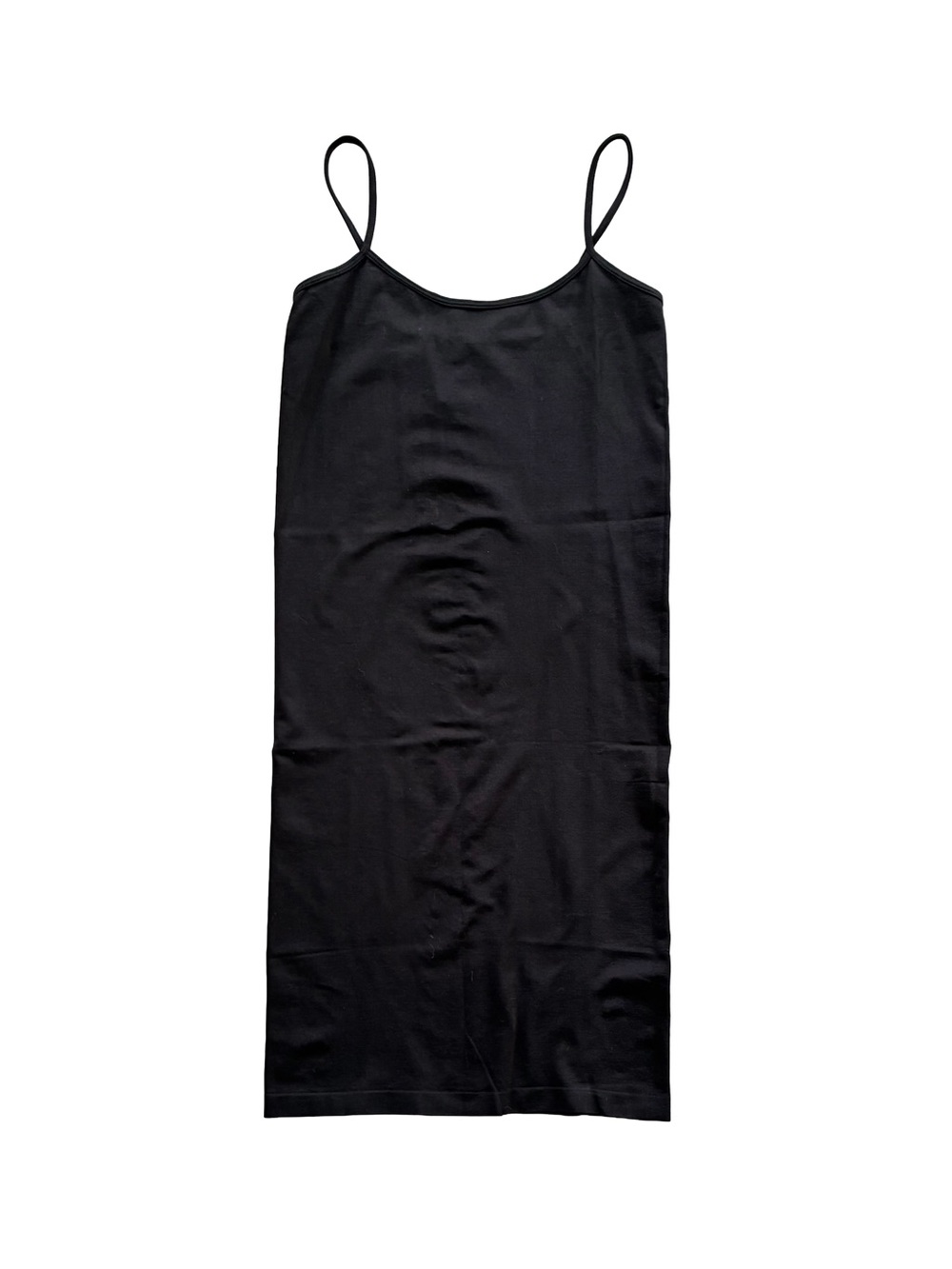Black Seamless Slip Dress Camisole Under Dress Layering Liner
